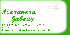 alexandra gabony business card